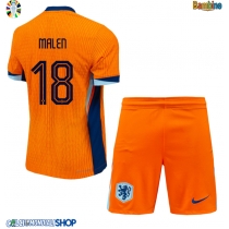 Maglie da calcio Olanda Donyell Malen #18 Prima Maglia Bambino Europei 2024 Manica Corta (+ Pantaloni corti)